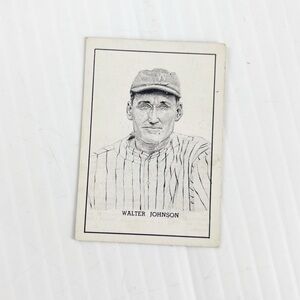 Vintage 1950 Callahan Hall of Fame Walter Johnson Baseball Trading Card